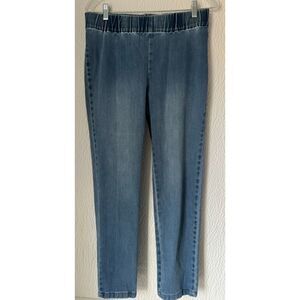 Soft Surroundings Light Wash Pull On Metro Leggings. Size M.